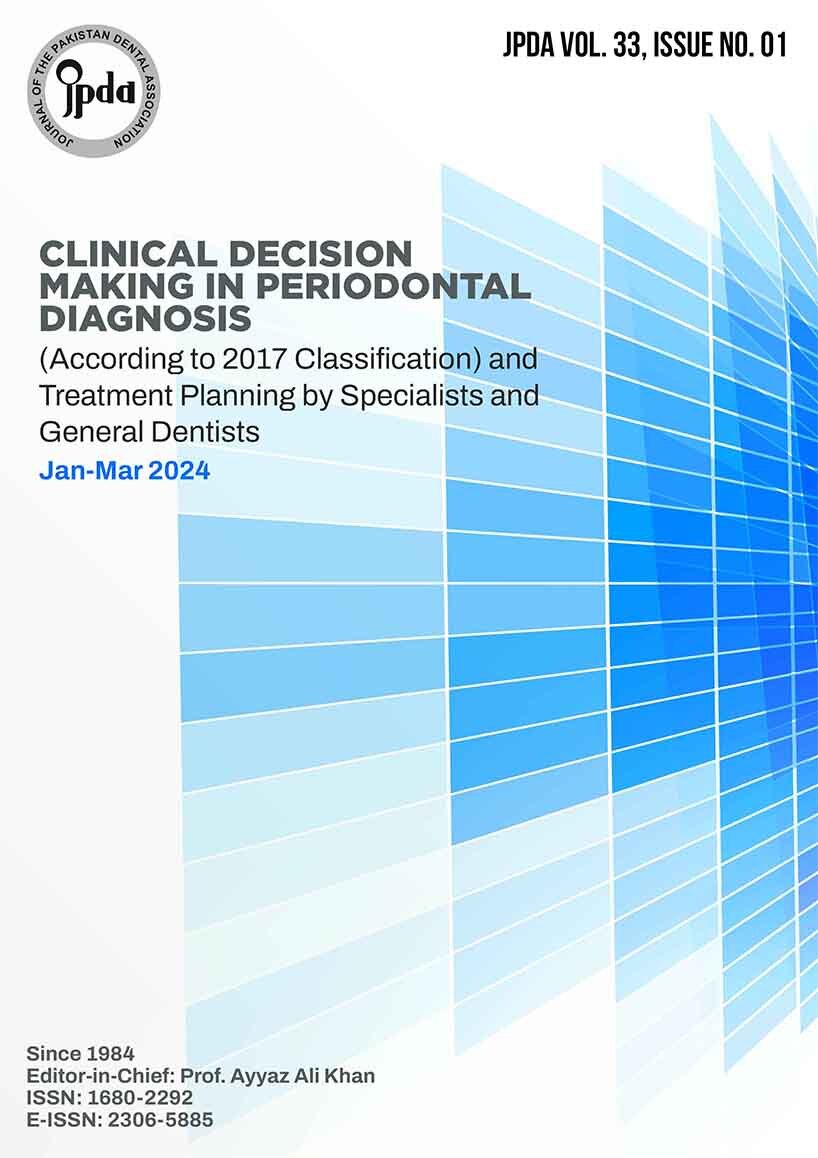 Journal of The Pakistan Dental Association