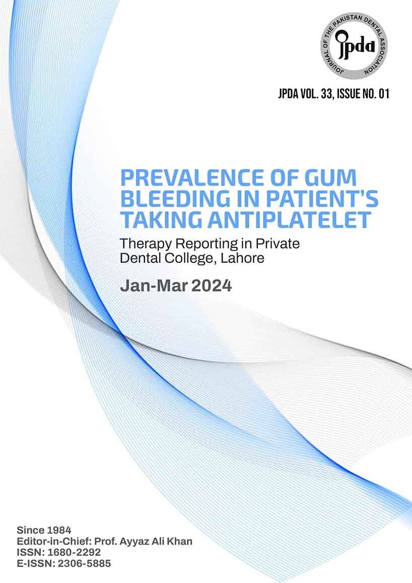 Journal of The Pakistan Dental Association